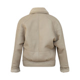 TIMOTHY MEN Shearling Leather Jacket in Biscuit