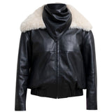ENGLISH Elegant Bomber With Removable Shearling Collar