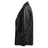 RUE Classic Leather Blazer in Embossed Croc