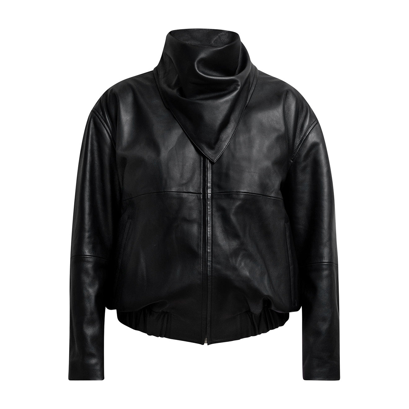ENGLISH Elegant Bomber With Removable Shearling Collar