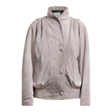 TIMMY Suede Jacket in Taupe
