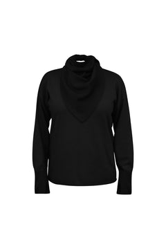 The Auri Sweater with Bandana in Black