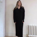 The Kensington Cable Knit Dress in Black