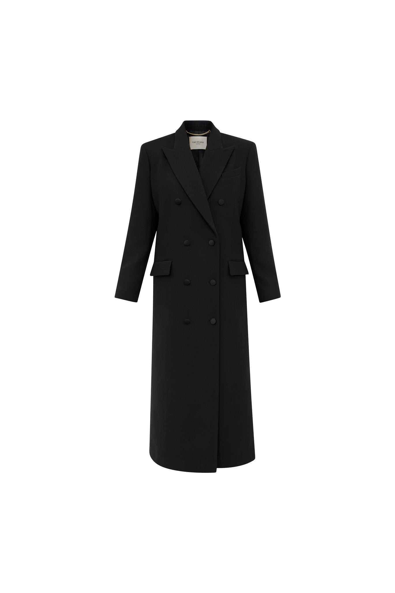London Duster Coat in Onyx Black – Rue Sloane